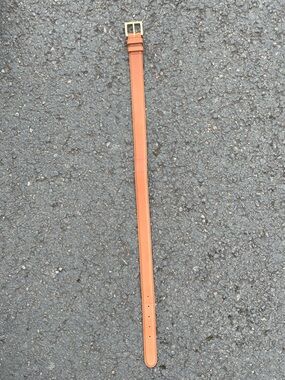 Coach Tan Leather Belt with Gold Buckle